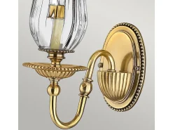 New Elstead Cambridge 1 ljus inomhusljus vägglampa polerad mässing, E14 Camel