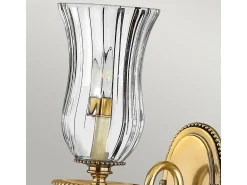 New Elstead Cambridge 1 ljus inomhusljus vägglampa polerad mässing, E14 Camel