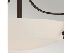 Plafón^Elstead Chantilly 3 Ljus Semi Flush Ceiling Light Palladian Brons, E27 Bronce