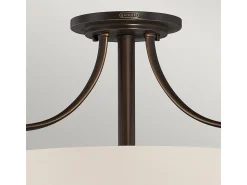 Plafón^Elstead Chantilly 3 Ljus Semi Flush Ceiling Light Palladian Brons, E27 Bronce