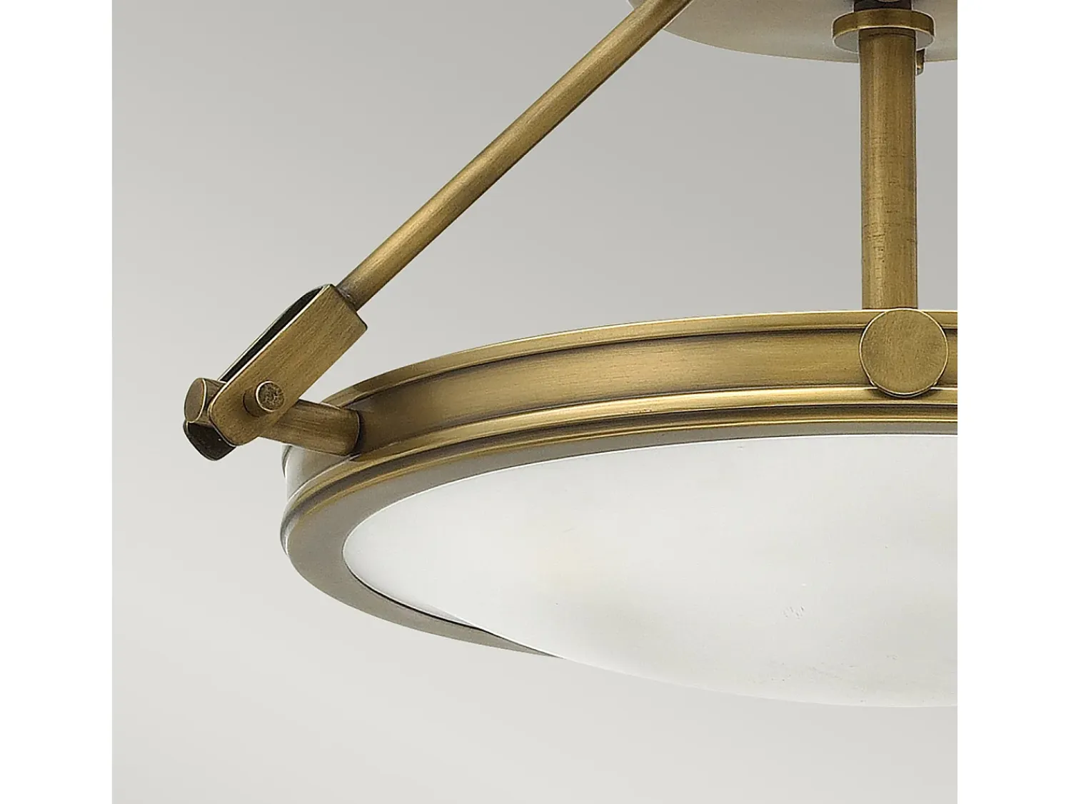 Online Elstead Collier 3 Ljus Small Semi Flush Ceiling Light Mässing, E14 Camel