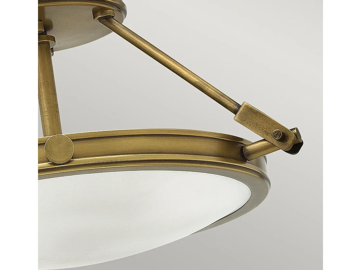 Online Elstead Collier 3 Ljus Small Semi Flush Ceiling Light Mässing, E14 Camel
