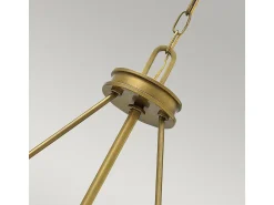 Lámpara Suspendida^Elstead Collier 4 ljus takhänge mässing, E14 Camel
