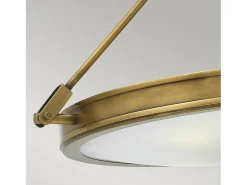 Elstead Collier 4 Lätt Medium Semi Flush Takljus Mässing, E14 Camel
