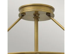 Elstead Collier 4 Lätt Medium Semi Flush Takljus Mässing, E14 Camel
