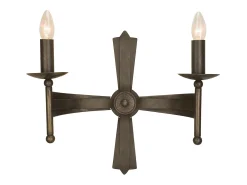 Aplique Para Pared^Elstead Cromwell 2 ljus inomhusljus vägglampa gammal brons, E14 Bronce