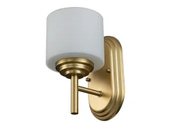 Elstead Feiss Malibu Vägglampa Borstad mässing, IP44 Camel