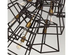 Elstead Fulton 13 Light Large Cluster Drop Chandelier Pendel, Brons Bronce