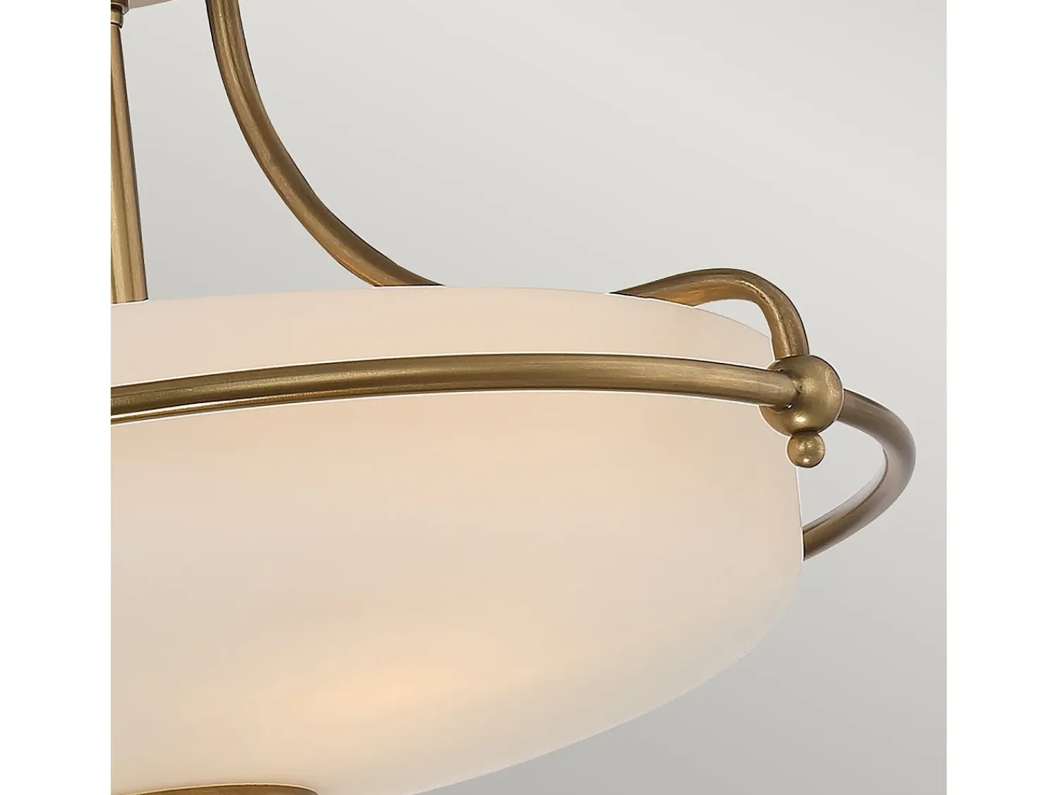 Plafón^Elstead Griffin 3 Light Semi-Flush Light - Weathered Brass, E27 Camel