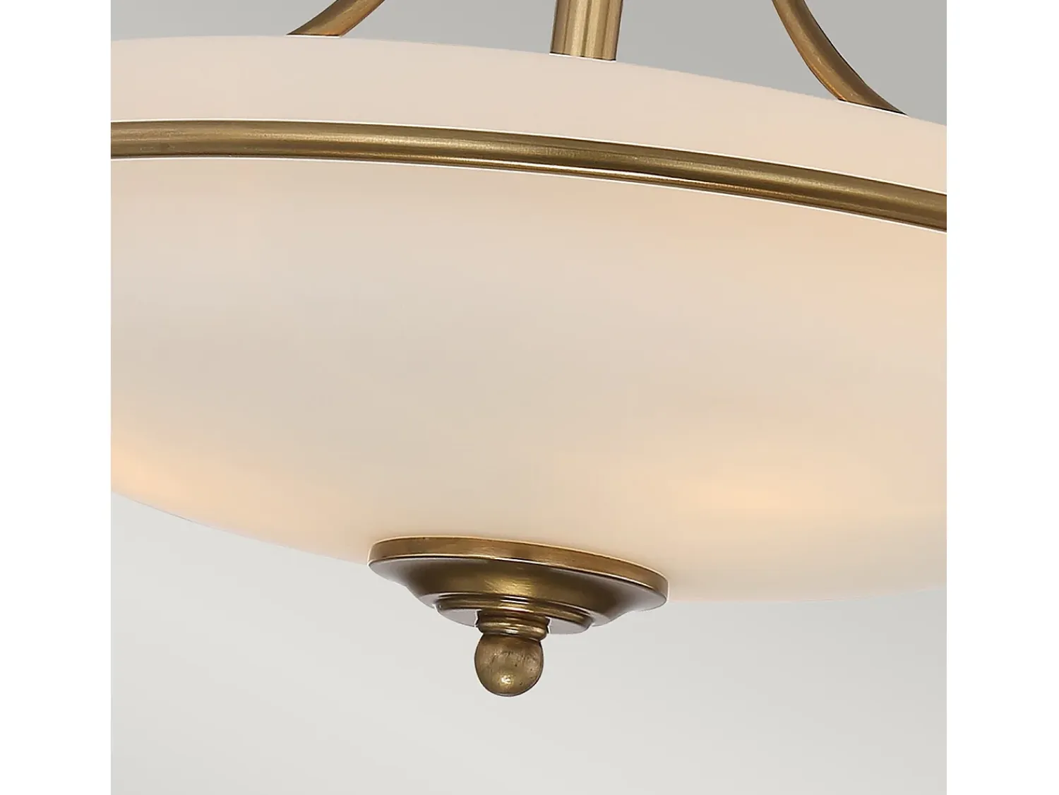 Plafón^Elstead Griffin 3 Light Semi-Flush Light - Weathered Brass, E27 Camel