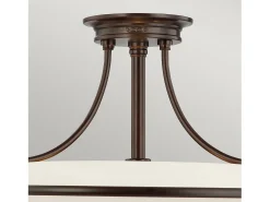 Discount Elstead Griffin 4 Ljus Semi Flush Ceiling Light Palladian Brons, E27 Bronce