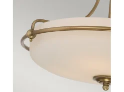 Elstead Griffin 4 Ljus Semi Flush Ceiling Lätt Weathered Brass, E27