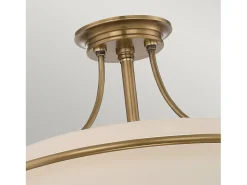 Elstead Griffin 4 Ljus Semi Flush Ceiling Lätt Weathered Brass, E27