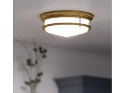 Elstead Hadley 3 Ljus Semi Flush Ceiling Light Borstad brons, E27
