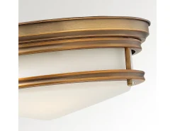 Elstead Hadley 3 Ljus Semi Flush Ceiling Light Borstad brons, E27
