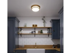 Elstead Hadley 3 Ljus Semi Flush Ceiling Light Borstad brons, E27