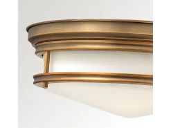 Elstead Hadley 3 Ljus Semi Flush Ceiling Light Borstad brons, E27