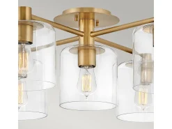 Plafón^Elstead Hinkley Axel Multi Arm Semi Flush Taklampa Heritage Mässing Camel