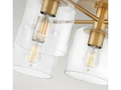 Plafón^Elstead Hinkley Axel Multi Arm Semi Flush Taklampa Heritage Mässing Camel