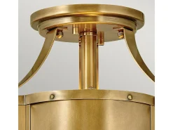 Elstead Hinkley Chance Cylindrisk taklampa Heritage Mässing