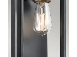Aplique Para Pared^Elstead Imahn 1 ljus inomhusvägglampa svart, naturmässing, E27 Camel