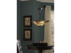 Elstead Inglenook 3 ljus takhänge brons, Tiffany, E27