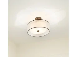 Plafón^Elstead Lacey 4 Lätt semi-flush montering, Mission Bronze, E27 Bronce