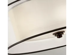Plafón^Elstead Lacey 4 Lätt semi-flush montering, Mission Bronze, E27 Bronce