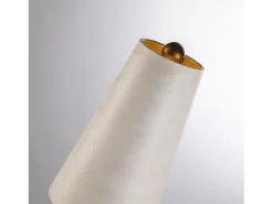 Hot Elstead Leda 1 ljus Bordslampa Cream, E27 Beige