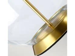 Hot Elstead Orb Bordslampa med rund skärm Åldrad mässing Camel