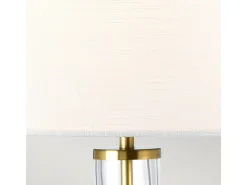 Hot Elstead Orb Bordslampa med rund skärm Åldrad mässing Camel