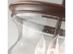 Plafón^Elstead Pickering Lane 3 Ljus Semi Flush Ceiling Light Antik Brons, E14 Bronce