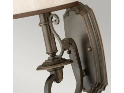 Discount Elstead Plymouth 1 ljus inomhusvägglampa Olde Bronze, E14 Bronce