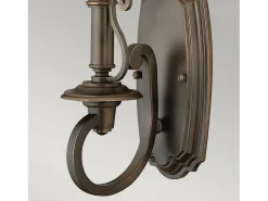 Discount Elstead Plymouth 1 ljus inomhusvägglampa Olde Bronze, E14 Bronce