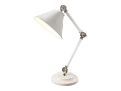 Clearance Elstead Provence Element 1 ljus Bordslampa Vit, polerad nickel, E27 Blanco