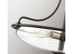 Discount Elstead Quoizel Griffin Skål semi-flush tak ljus palladisk brons med väderbitna mässing accenter Bronce