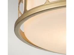 Elstead Quoizel Guardian Cylindrisk taklampa målad naturmässing, IP44 Camel