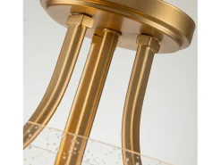 Plafón^Elstead Quoizel Hollister Skål Semi Flush Ceiling Light Borstad mässing Camel
