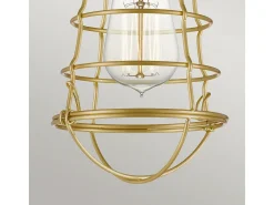 Elstead Quoizel Mixon Semi Flush Taklampa Borstad Mässing Camel
