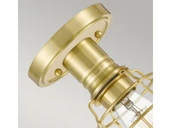 Elstead Quoizel Mixon Semi Flush Taklampa Borstad Mässing Camel