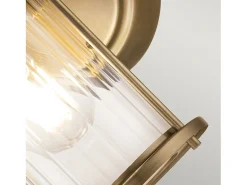 Hot Elstead Quoizel Riggs Vägglampa Weathered Brass, IP44 Camel