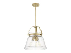 New Elstead Quoizel Wimberley Dome hängande tak ljus vittrad mässing Camel