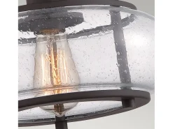 Plafón^Elstead Trilogy 1 Ljus Small Semi Flush Ceiling Light Old Bronze, E27 Bronce