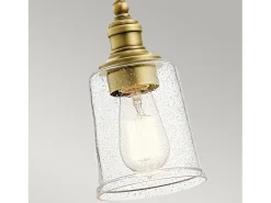 Discount Elstead Waverly 1 Ljus Mini Pendel, Naturmässing, E27 Camel