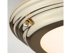 Elstead Welland LED 1 Light Flush Light - Polerad mässing