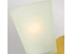 Discount Elstead Zelda 1 ljus vägglampa Vintage mässing glasskärm, E27 Camel