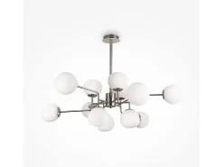Erich Globe Suspensión de Techo Níquel, 12 Luces, E14