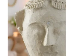 Online Made In Meubles Escultura de busto de mujer en papel maché Ambroise - Obra de arte contemporánea e intemporal Blanco