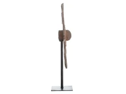 Made In Meubles Estatua^Escultura de madera y metal en forma de rueda Georgia - Gris