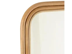 Hot Les Tendances Espejo Caella de ratán natural con escalera L 180 cm Beige